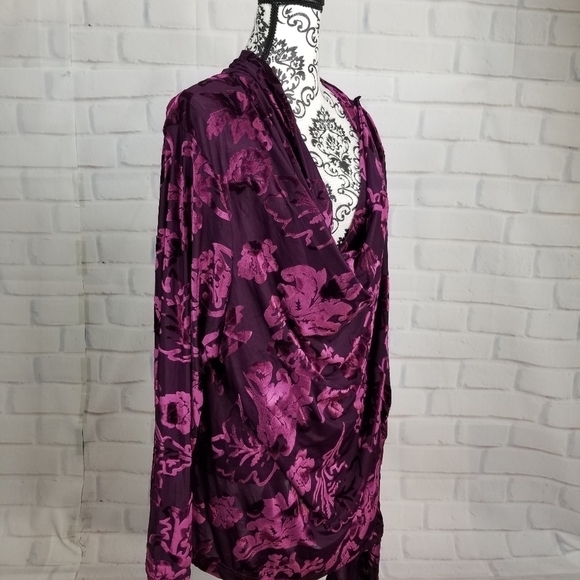 VT Luxe cowl wrap semi sheer cardigan size 3x - Picture 5 of 10